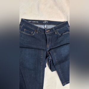 LOFT Women's Dark Blue Crop Jeans - LIKE NEW